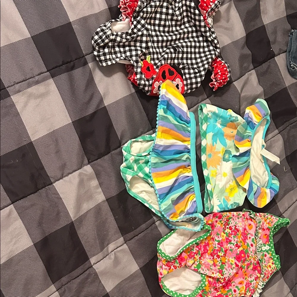 Matilda Jane 2 piece suit, Circo pink & green suit, Baby Buns lady bug suit